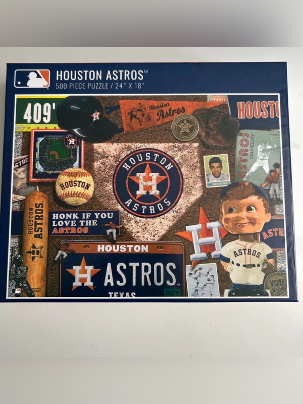 MLB Houston Astros Retro Series Puzzle, rare 500 pc put together once, complete